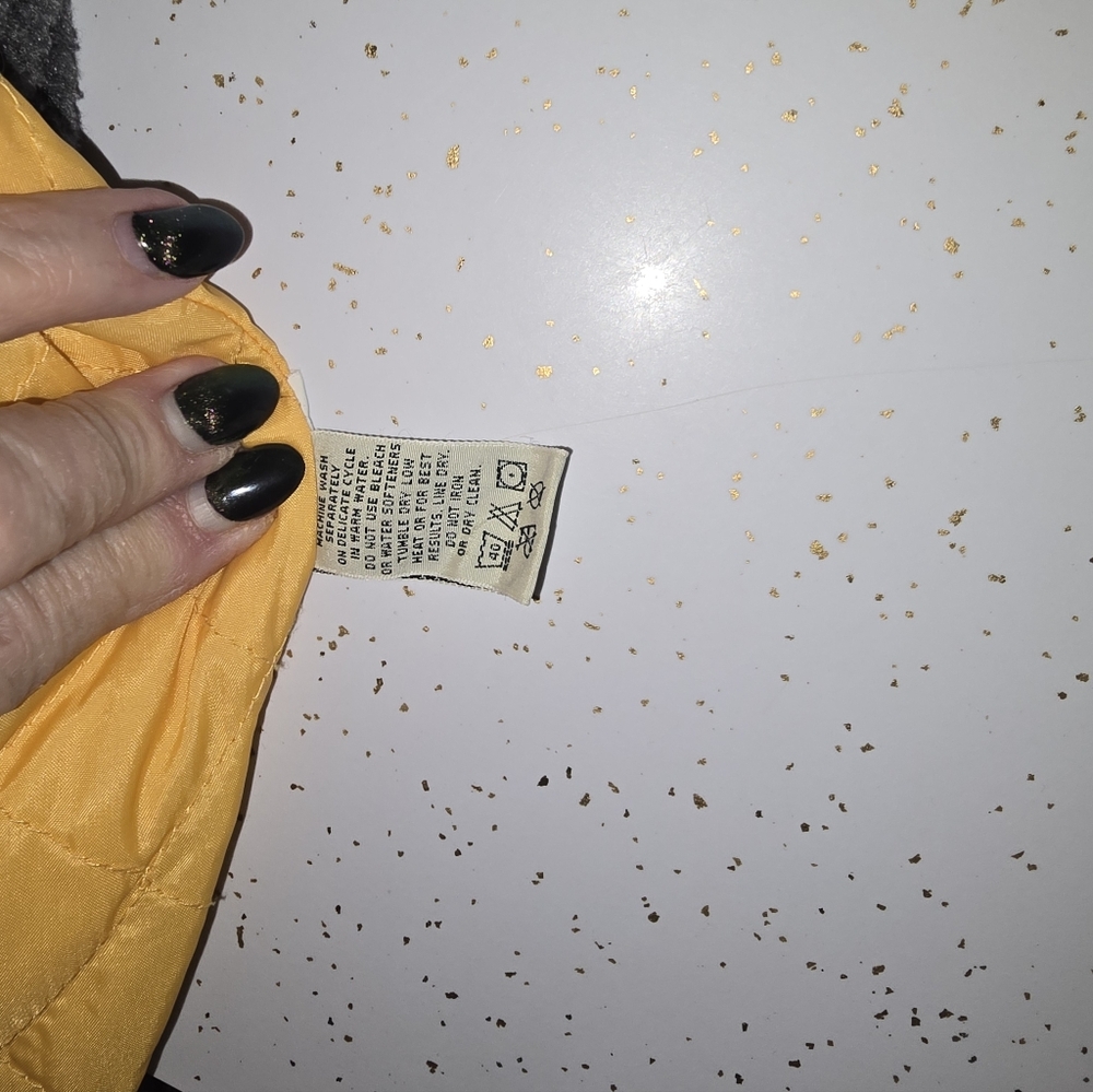 Vintage Eddie Bauer Fleece-Lined Anorak Rain Jacket In Mustard Yellow Size Med - Picture 13 of 15